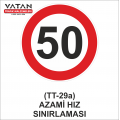 TT-29a AZAMİ HIZ SINIRLAMASI 50
